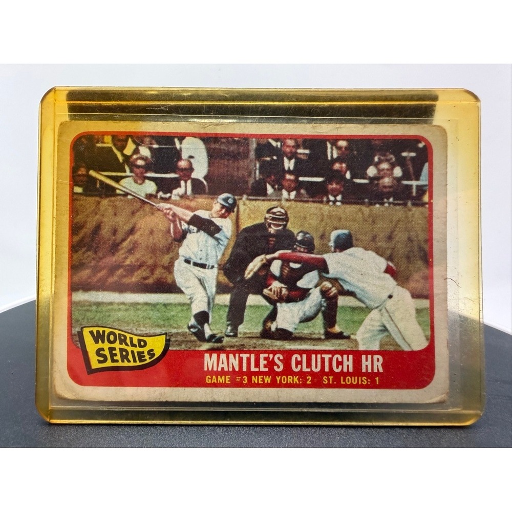 1965 Topps 134 Mickey Mantle Clutch HR 1964 World Series Game 3 Yankees Baseball